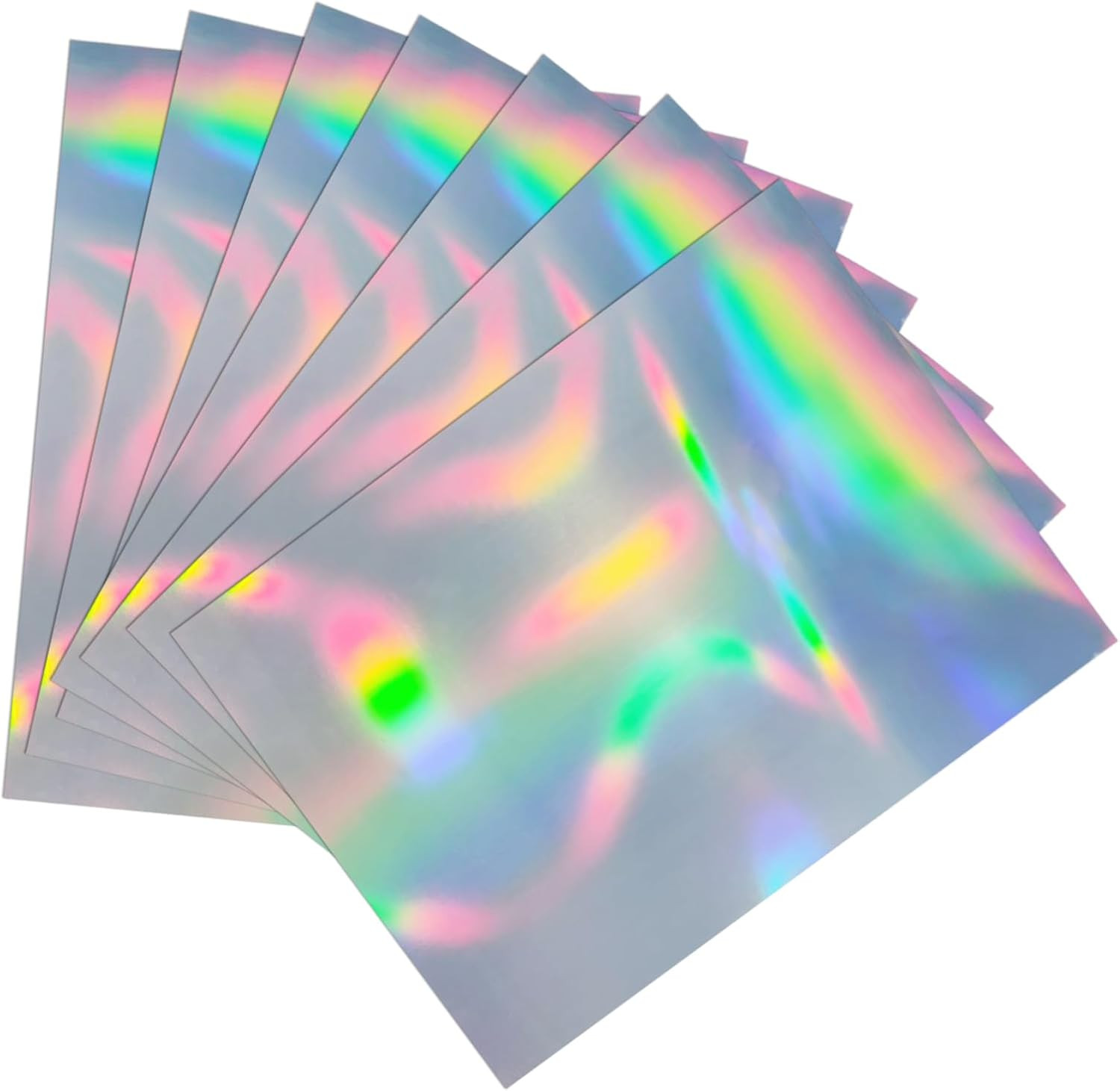 Printable Holographic Silver Sticker Paper, Laser & Inkjet Printable 8.5 x 11 In