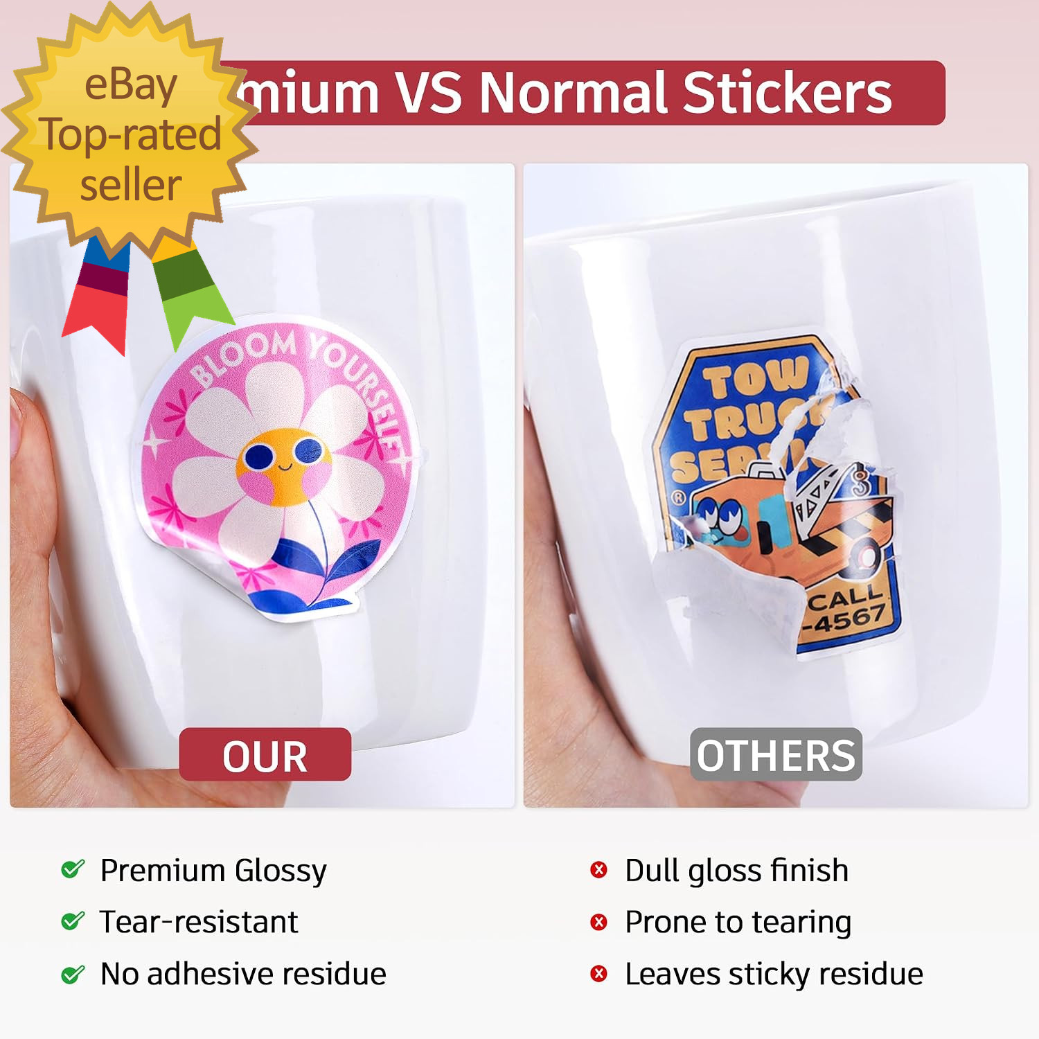 200 Sheets Glossy Printable Vinyl Sticker Paper 8.5″X11″ | Vibrant Color