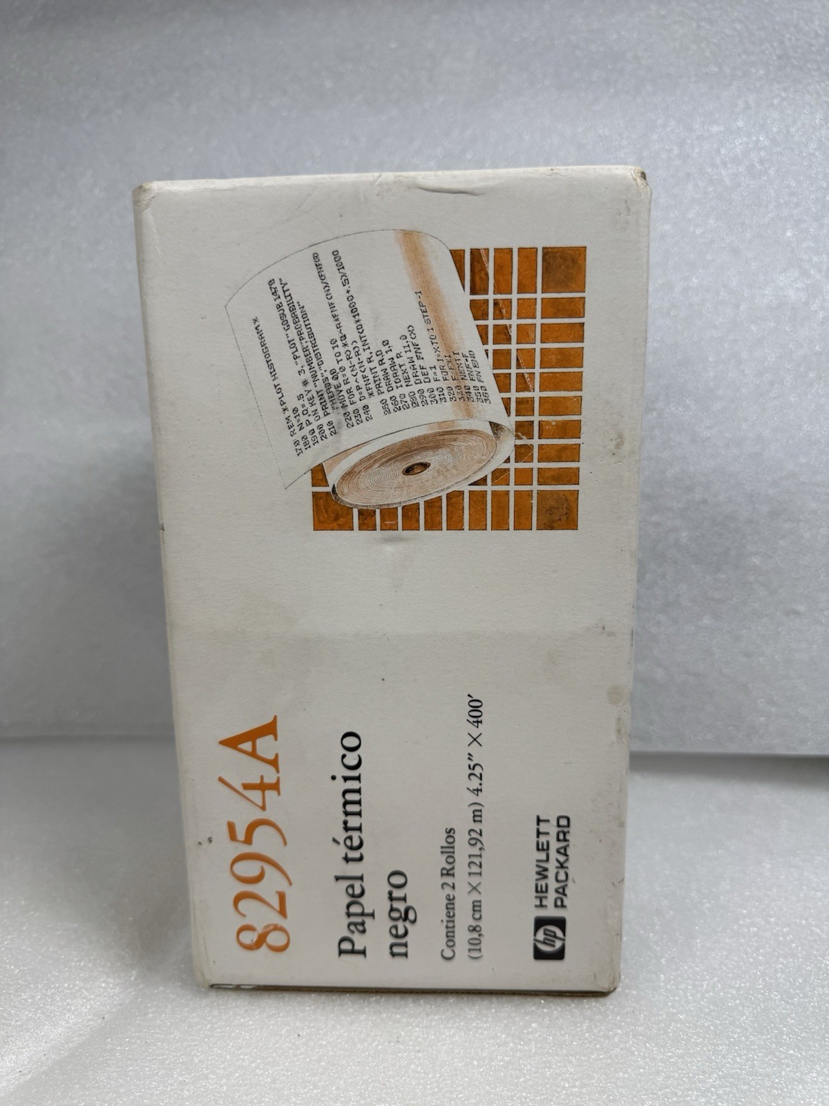Vintage HP 82954A Black Print Thermal Paper (Two Rolls)