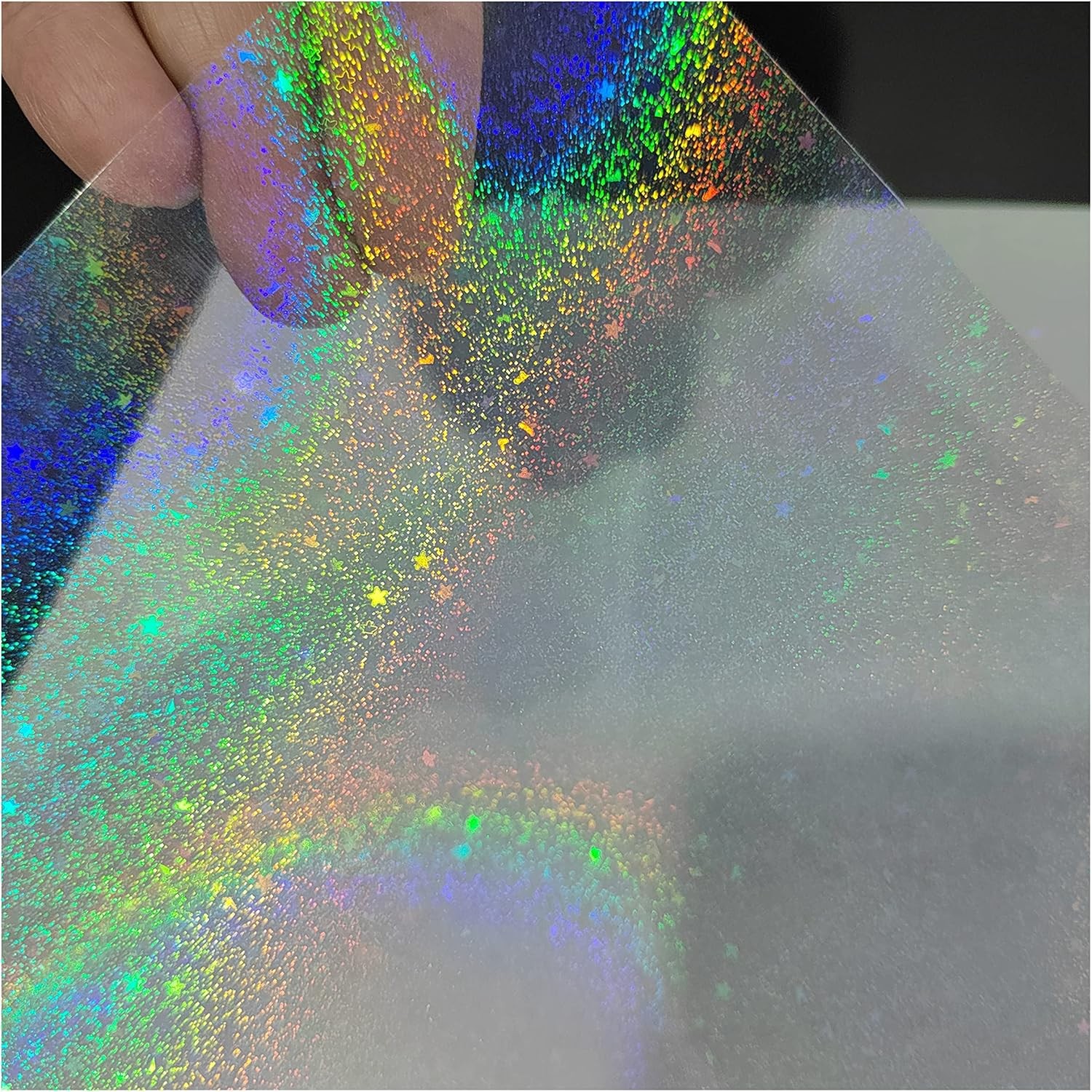 25 Sheets Sand Stars Holographic Sticker Paper A4 Size Glitter Clear Holographic