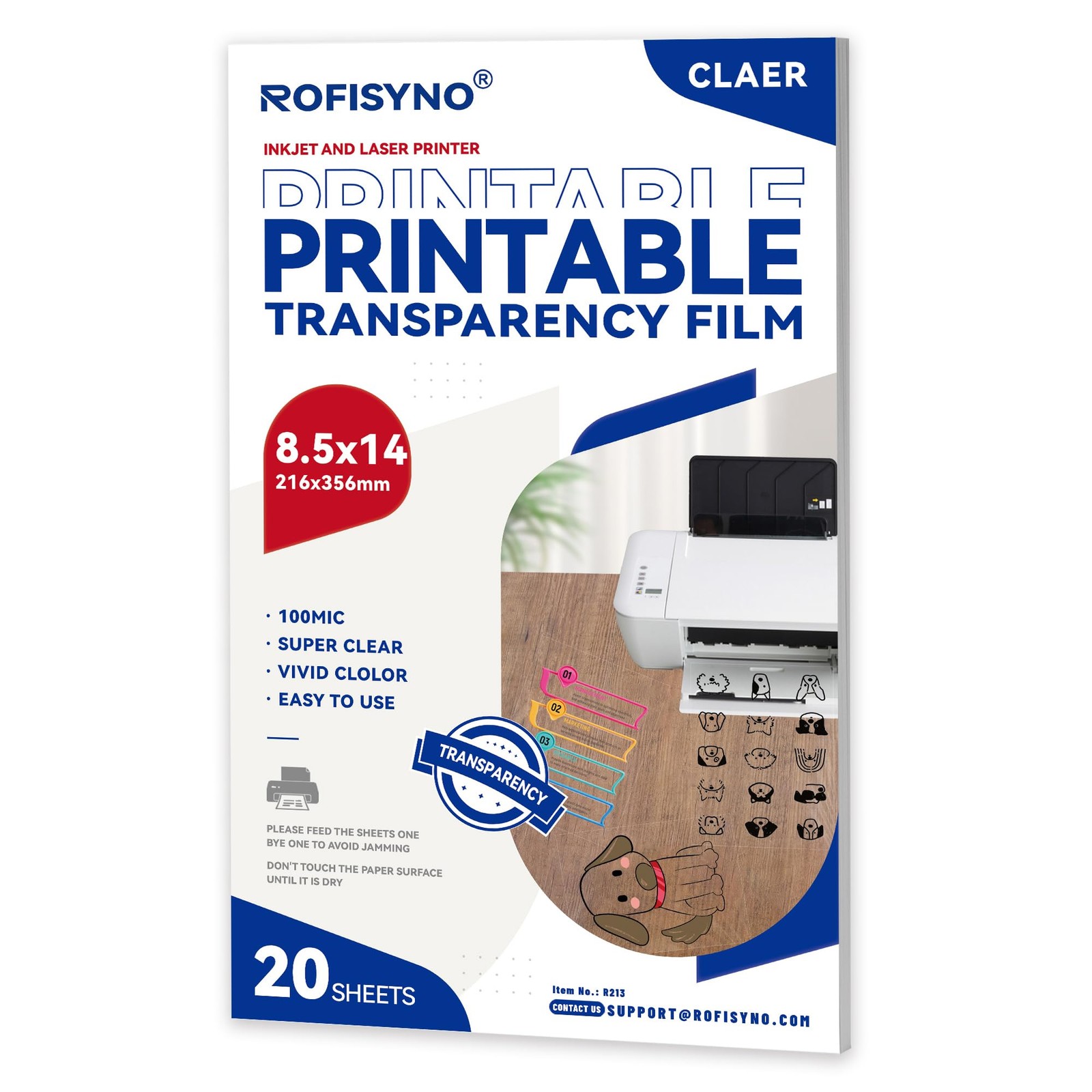 8.5X14 Printable Transparency Sheets, 4mil Clear Overhead Projector Film for …