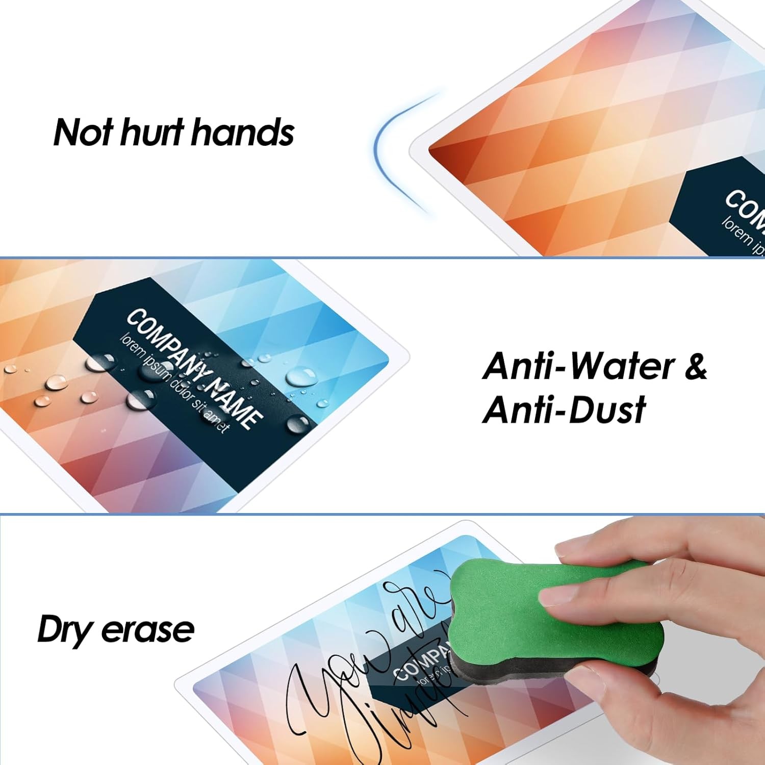 30 Pack Self Sealing Laminating Pouches, 2.6” x 3.9”, 10 Mil Thick Self Adhesive