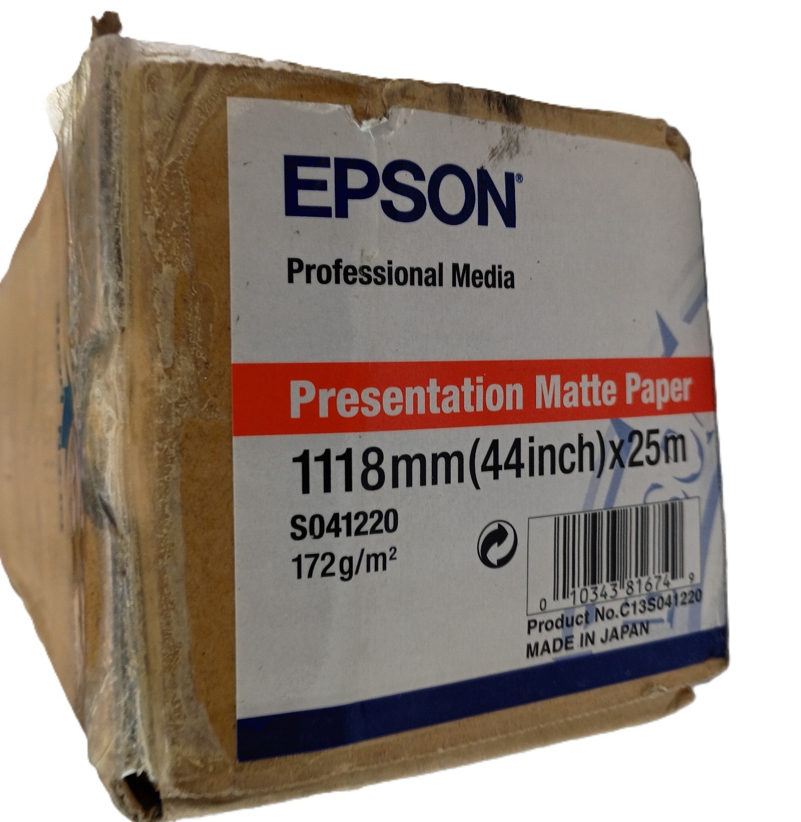 Epson S041220 Presentation Matte Paper Roll 44″ × 82′ Genuine OEM New Sealed 172