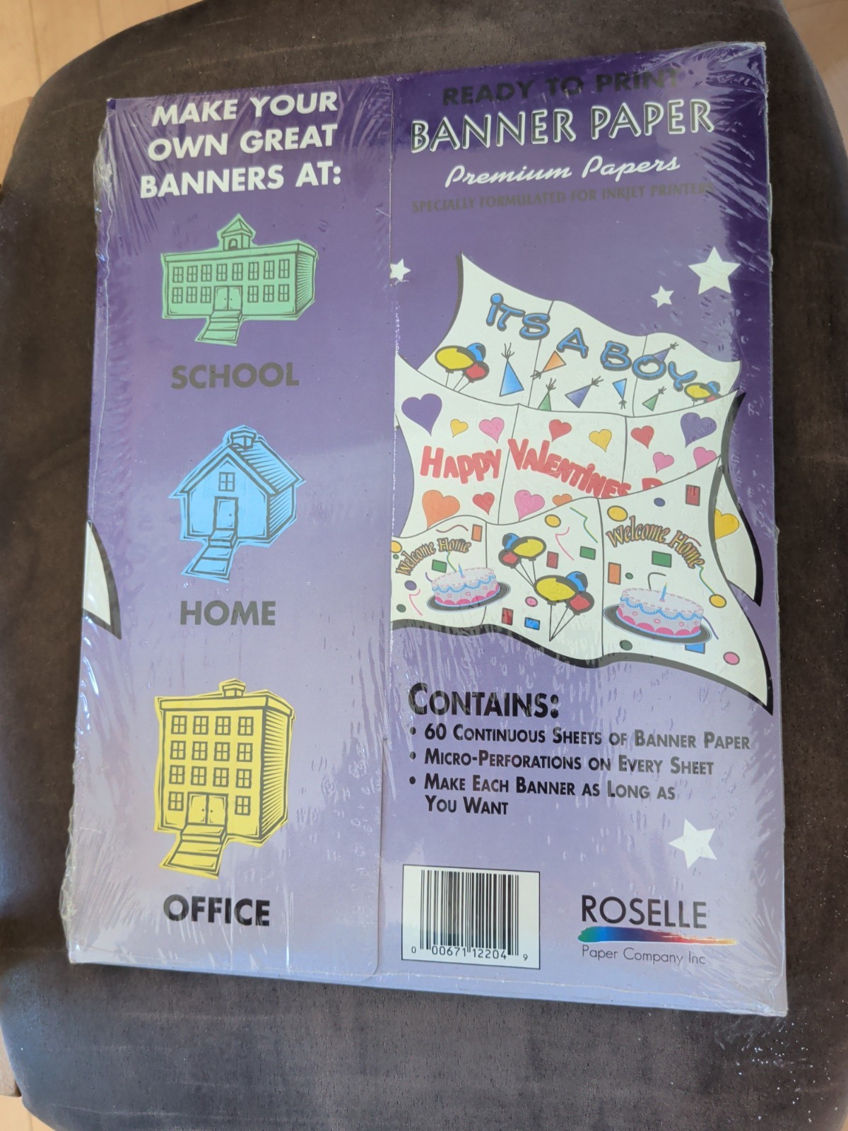 Inkjet Printer Banner Paper 60 Continuous Sheets 8.5″ x 11″ Sealed Multi Use