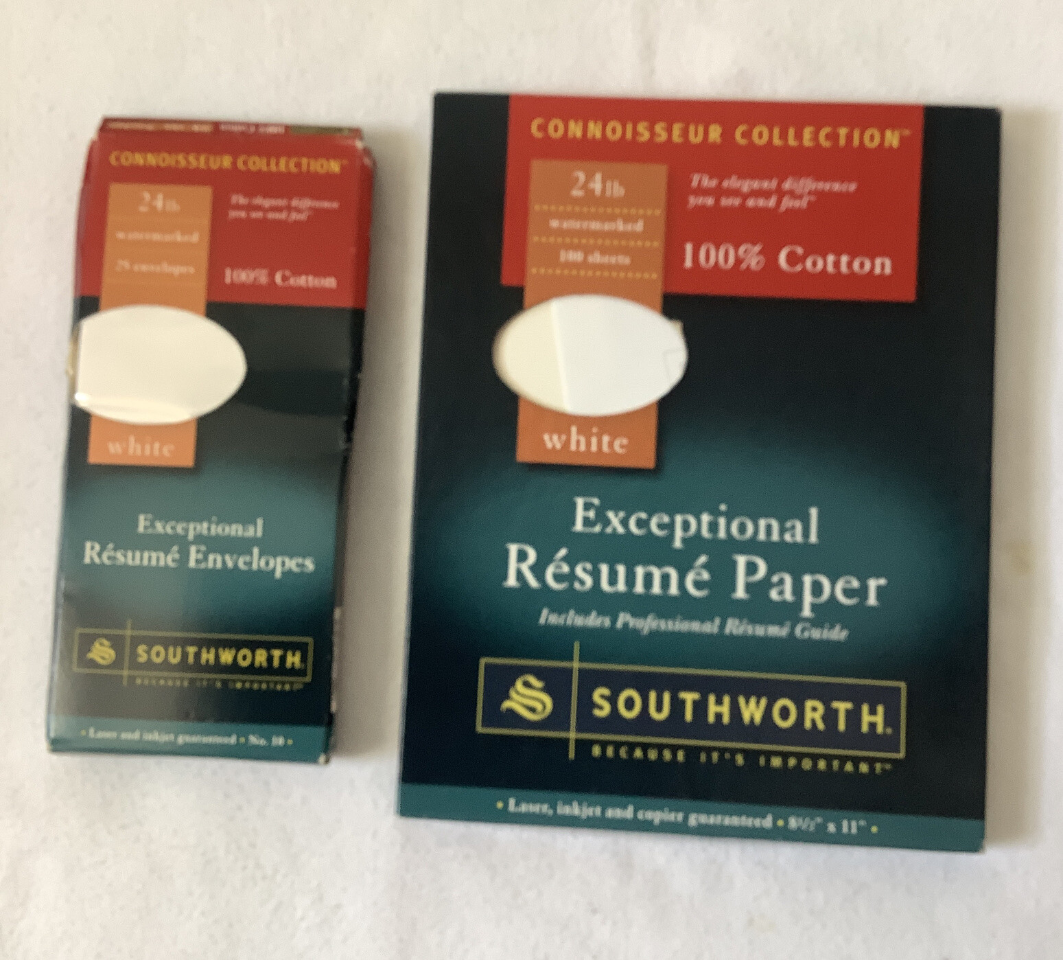 Lot Of Southworth Resume Paper White /envelope 24 lb Weight 100 Sheets