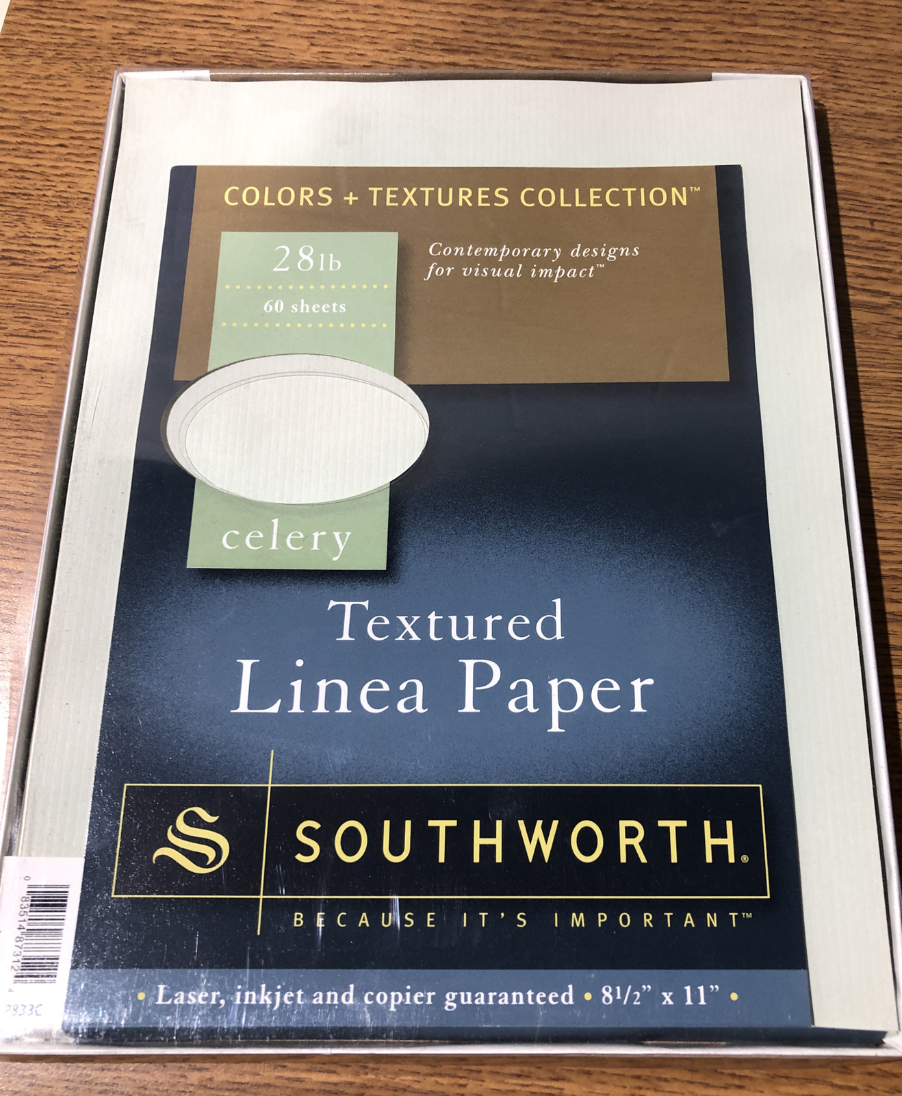 Southworth Textured Linea Paper +Textures Color – Celery 60 Sheets 8 1/2 x 11