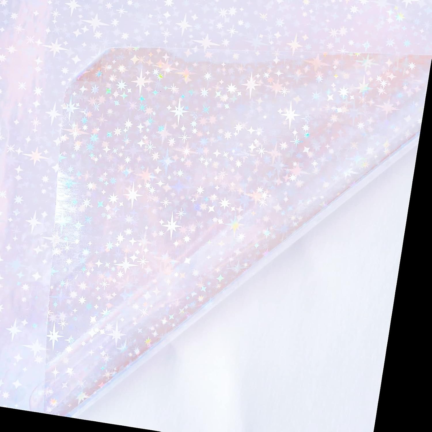 2 Types Transparent Holographic Laminate Sheets Overlay Lamination Vinyl A4 Size