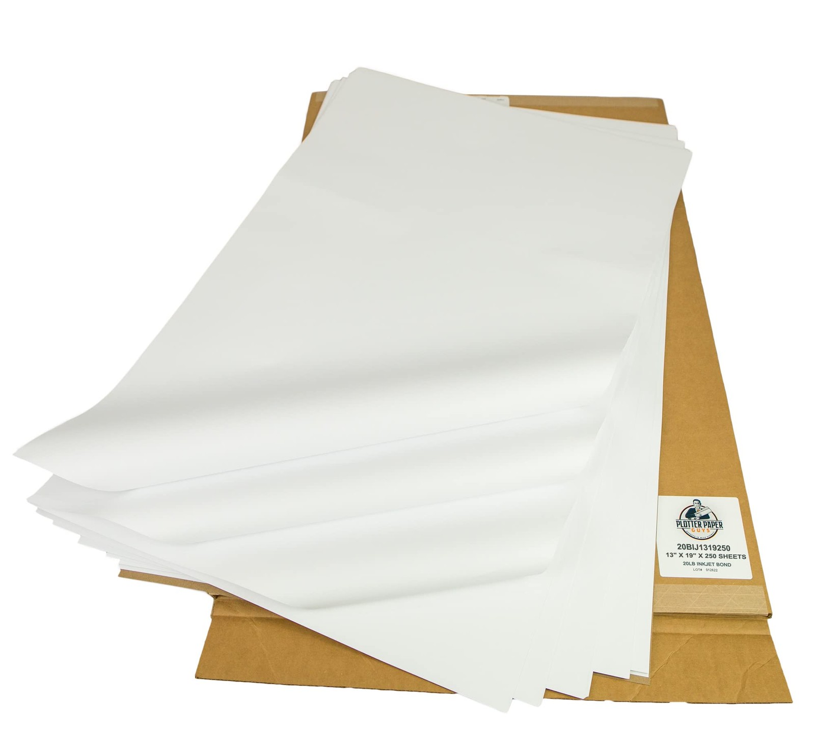 250 PCS Uncoated Inkjet Bond Paper 20lb 13×19 Inch Heavyweight White Sheets