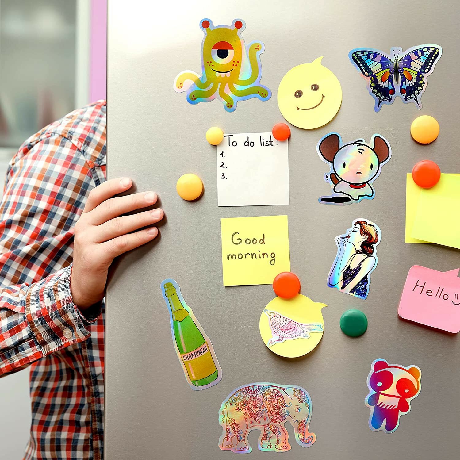 25PCS Holographic Vinyl Sticker Paper Printable Glossy Self Adhesive for Inkjet