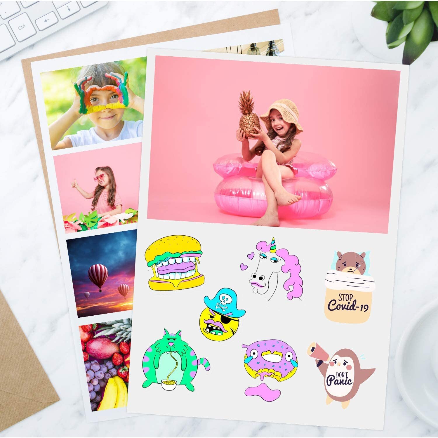 Lot 50-600 Sheets – Koala Sticker Paper Glossy Photo Sticker 8.5×11 Inkjet Print