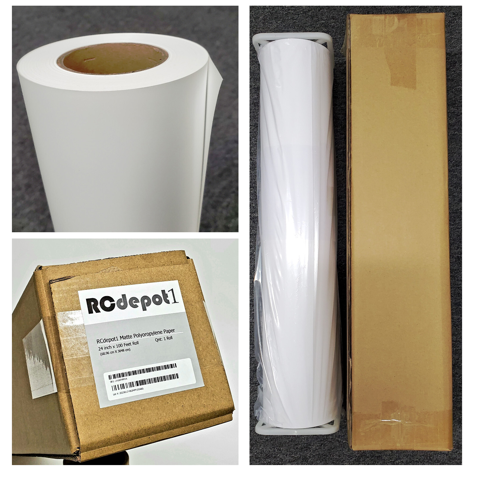 24″ x 100′ Polypropylene Banner roll film poly Vinyl Inkjet print poster signs z