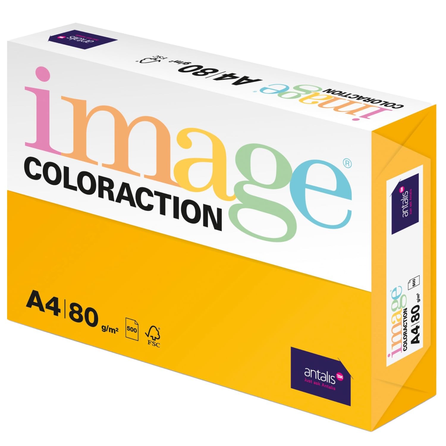 Coloraction Hawaiian Coloured Copy Paper A4, 210 x 297mm, 80gsm Multicoloured…