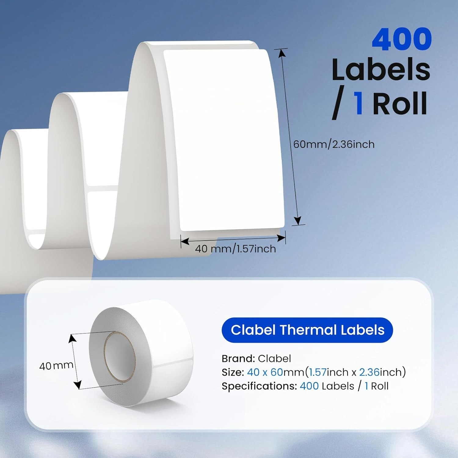 1.57″x2.36″ Label Maker Tape 221D 320D Label Print Paper Standard Laminated