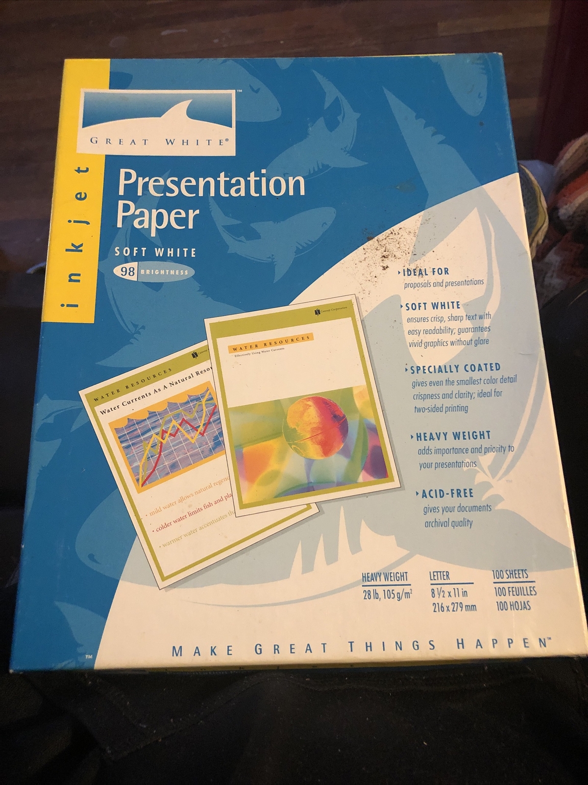 GREAT WHITE Inkjet Presentation Paper 8-1/2 x 11 White 100 +-Sheets Pack