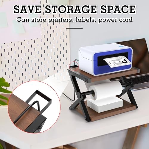 Label Holder for Rolls and Fan-Fold Labels, Thermal Shipping Black + Gray