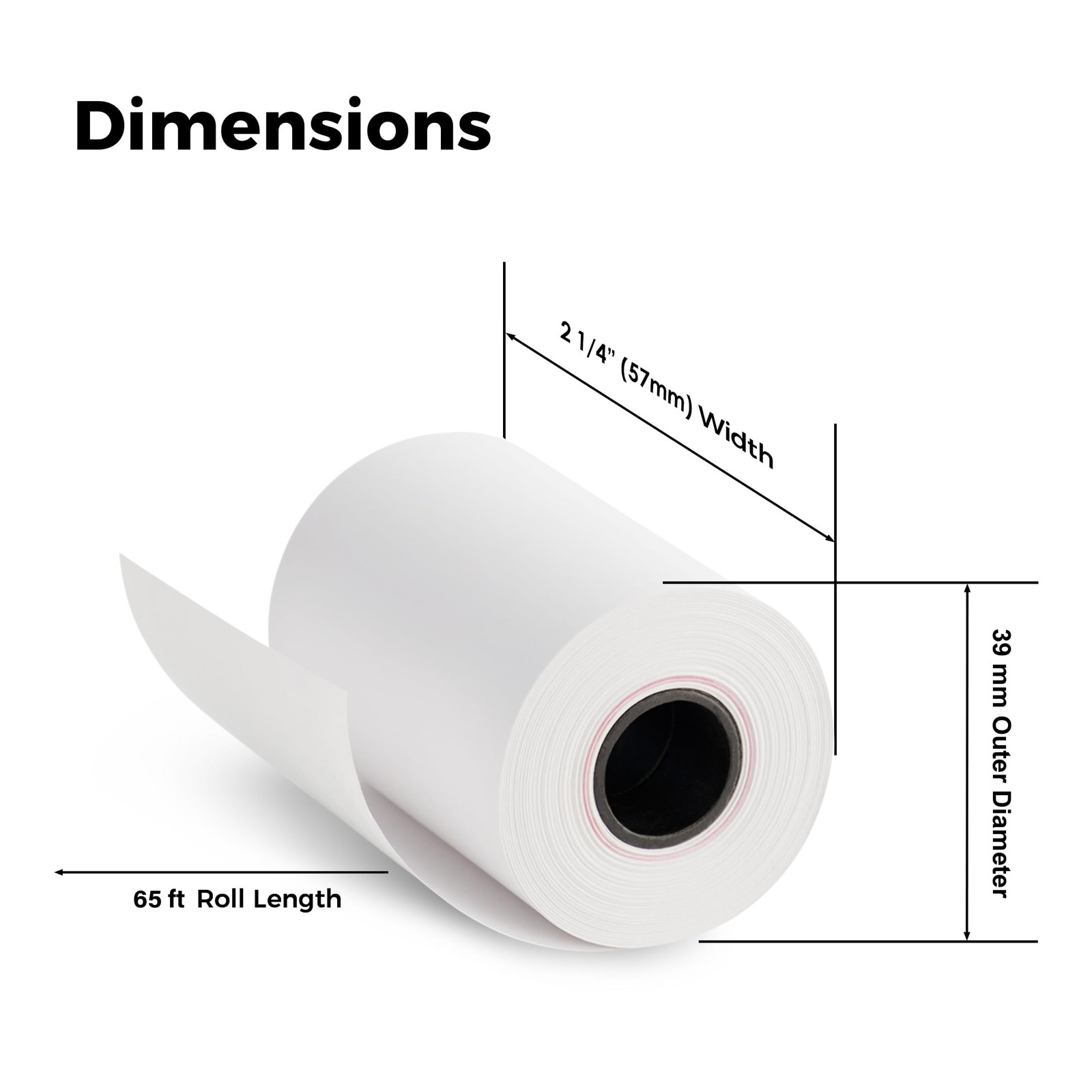 ReceiptPaperPro 2 1/4” x 65 ft Thermal Receipt Paper 2 1/4″ x 65 feet, White