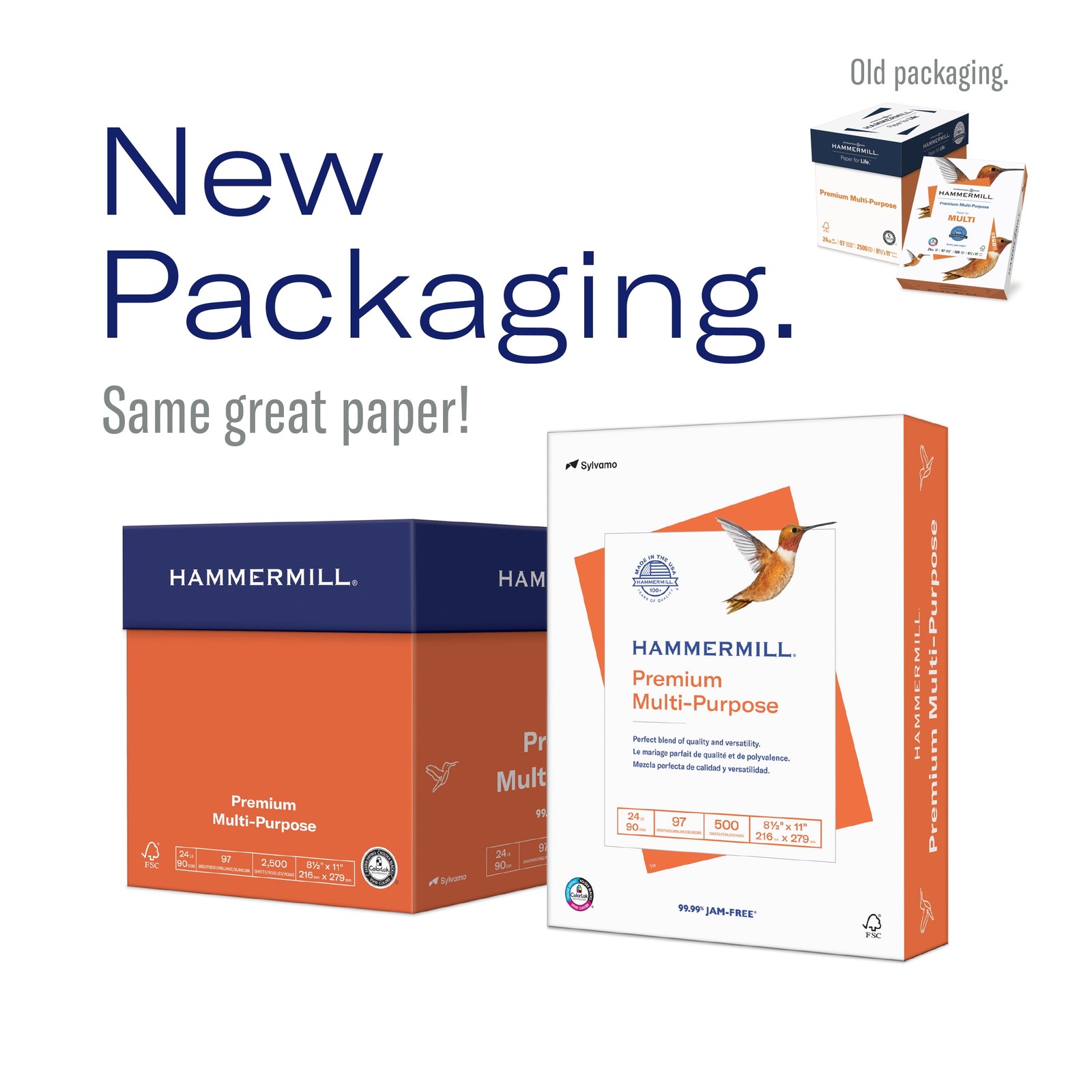 Hammermill 20 lb., Premium Multipurpose Copy Paper, 8.5″ x 11″, 5 Ream, White