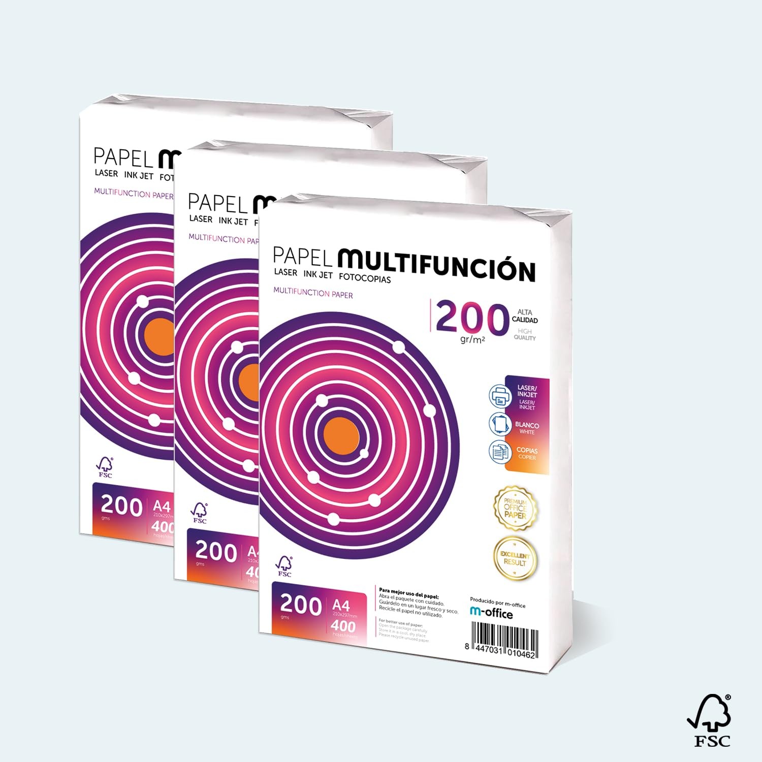 Folios A4, 200g, 100 Sheets, Multipurpose Paper, Printer, Laser and Inkjet Prints…