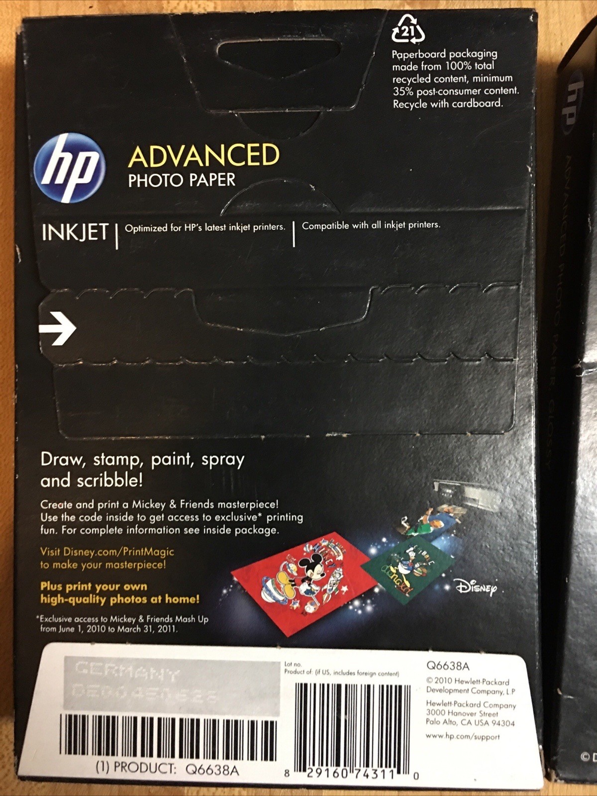HP Advanced Photo Paper 4”x6” Glossy. 2 Boxes!