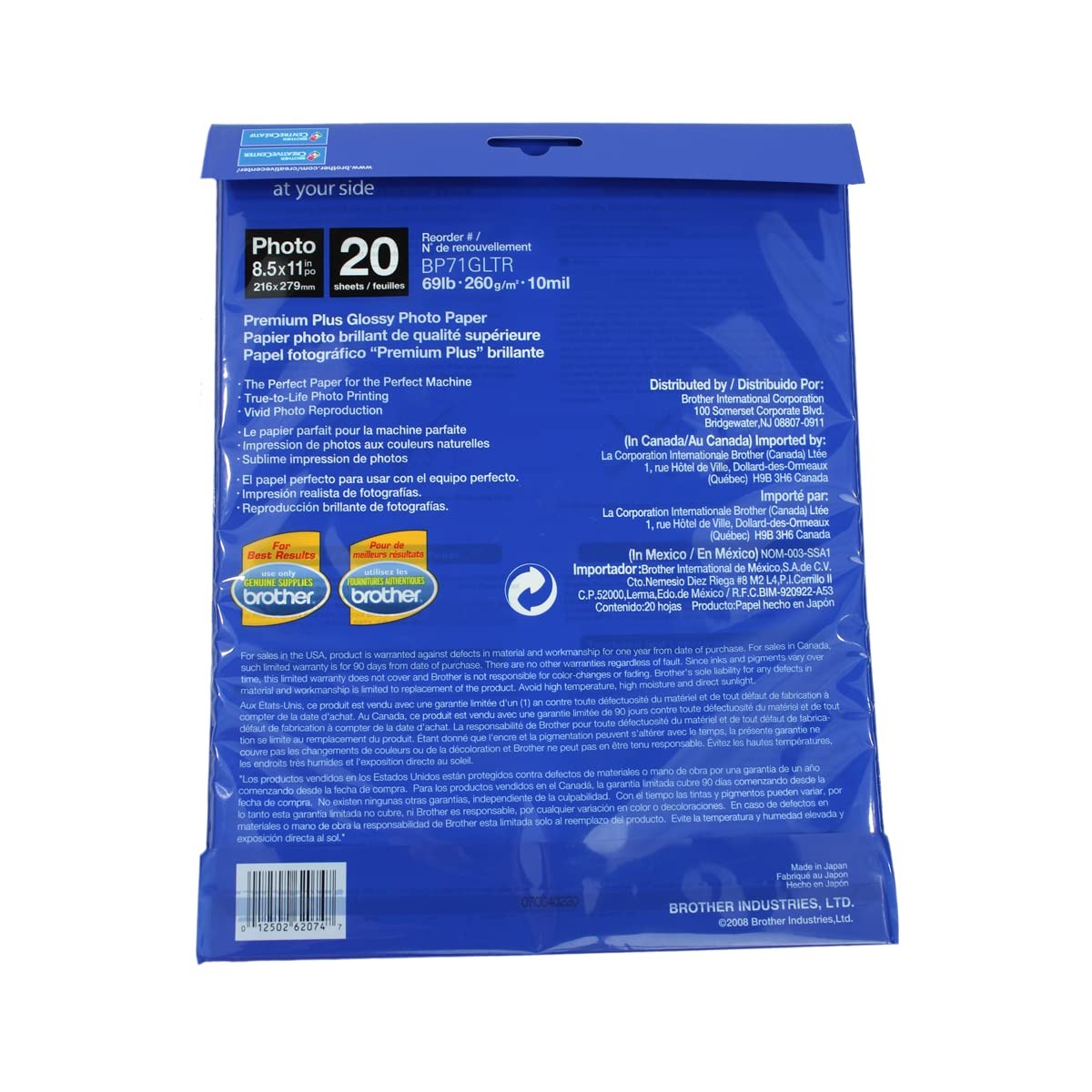 Glossy Inkjet Paper 8.5×11 Inches, 20 Sheets for Vibrant Prints