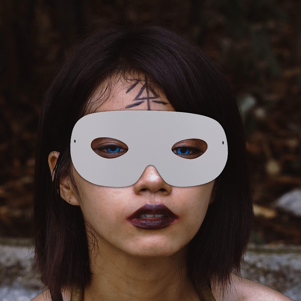 40Pcs DIY White Paper Masks Reusable Blank Masquerade Party Craft Masks