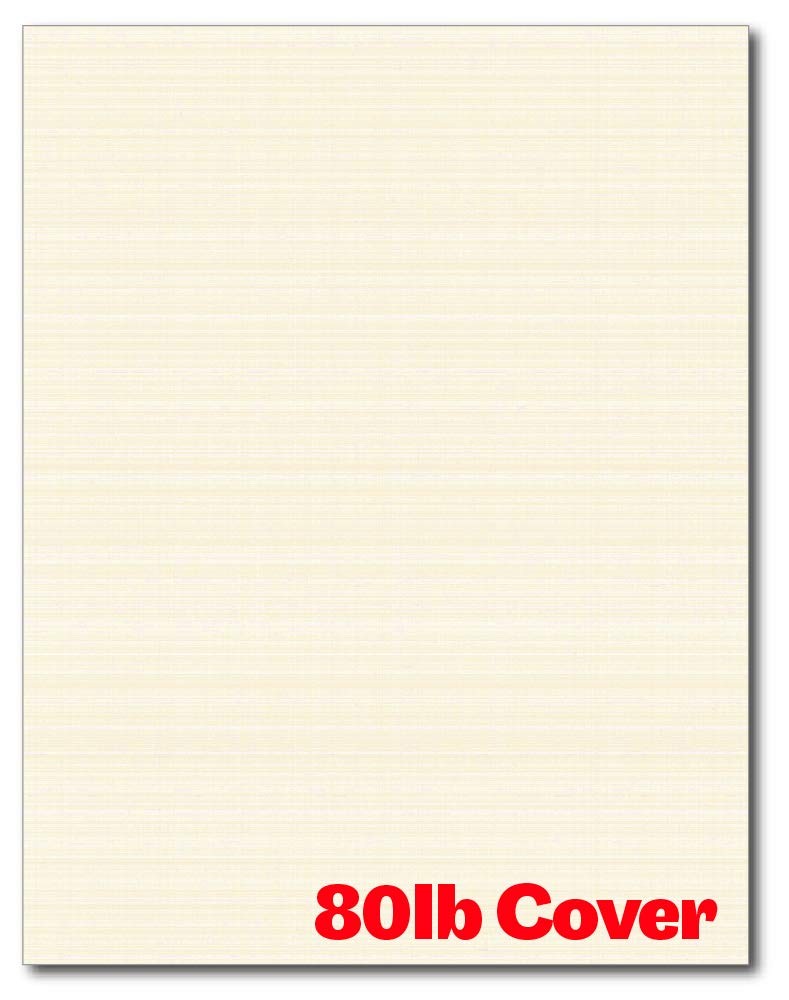 50 PCS Heavyweight Linen Textured Cardstock Blank Thick Printer Paper Natural