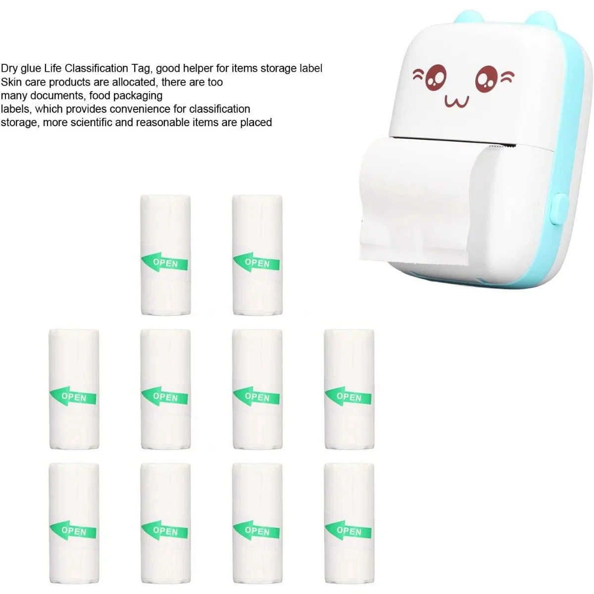 10Pcs Mini Printer Paper For peripage Self Adhesive Thermal Paper Printable