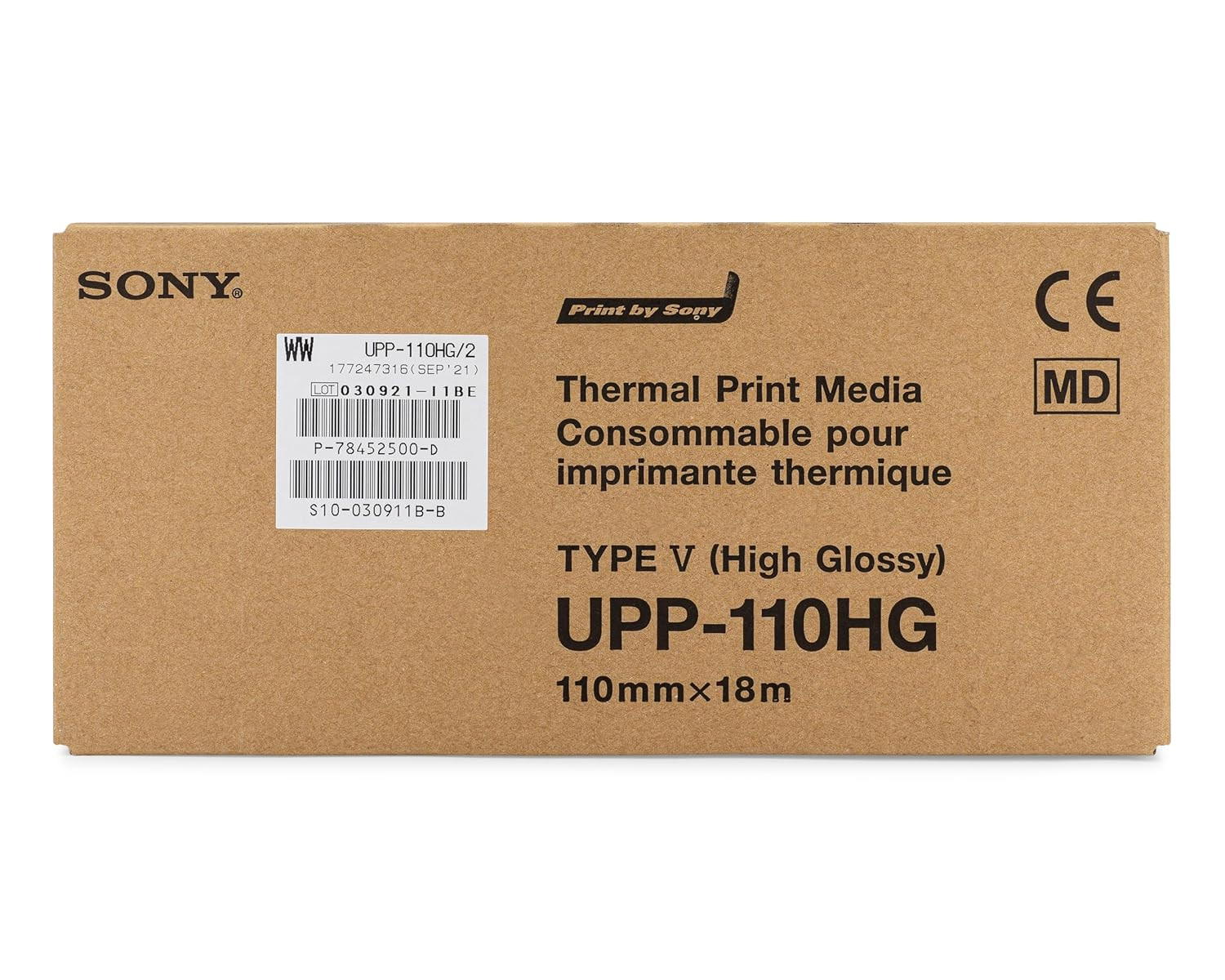 Sony UPP-110HG Thermal Print Media Video Imaging Paper 1Box (10 Rolls)