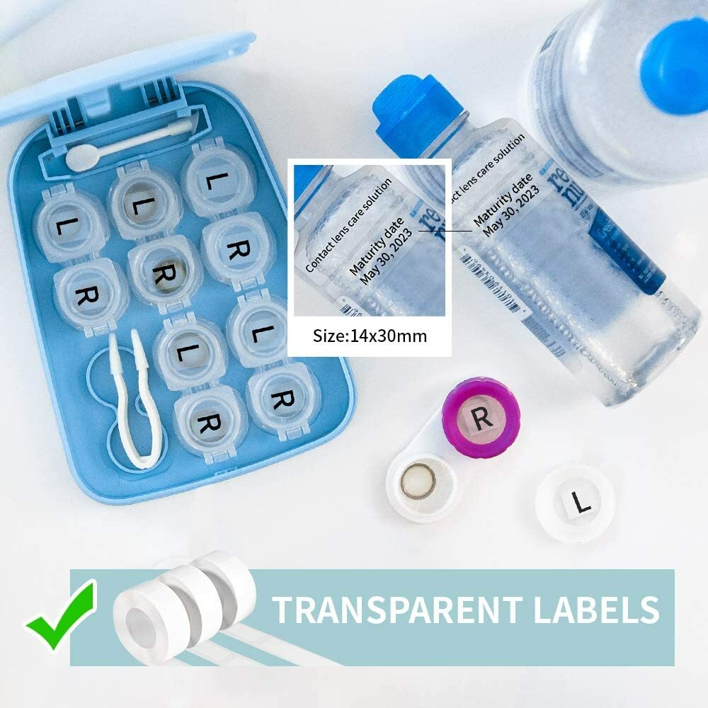 Round 14 x 14 mm Transparent Sticker Paper Thermal Label for Phomemo D30 Printer
