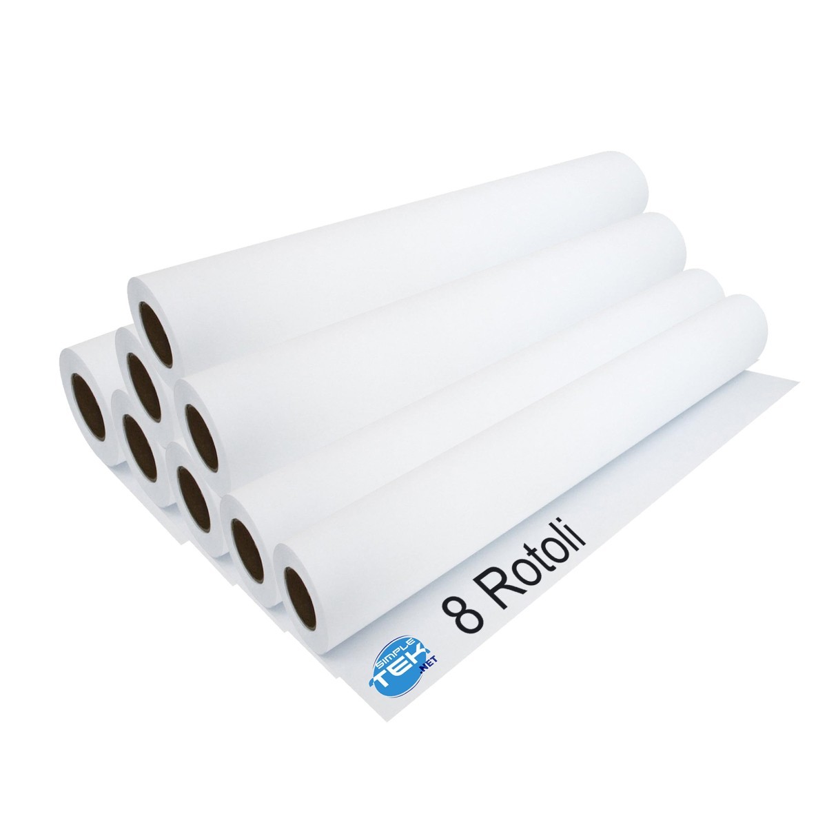 8 X Plotter Paper A2 White Matte Inkjet 420Mm 50M 50Mm Core 80G