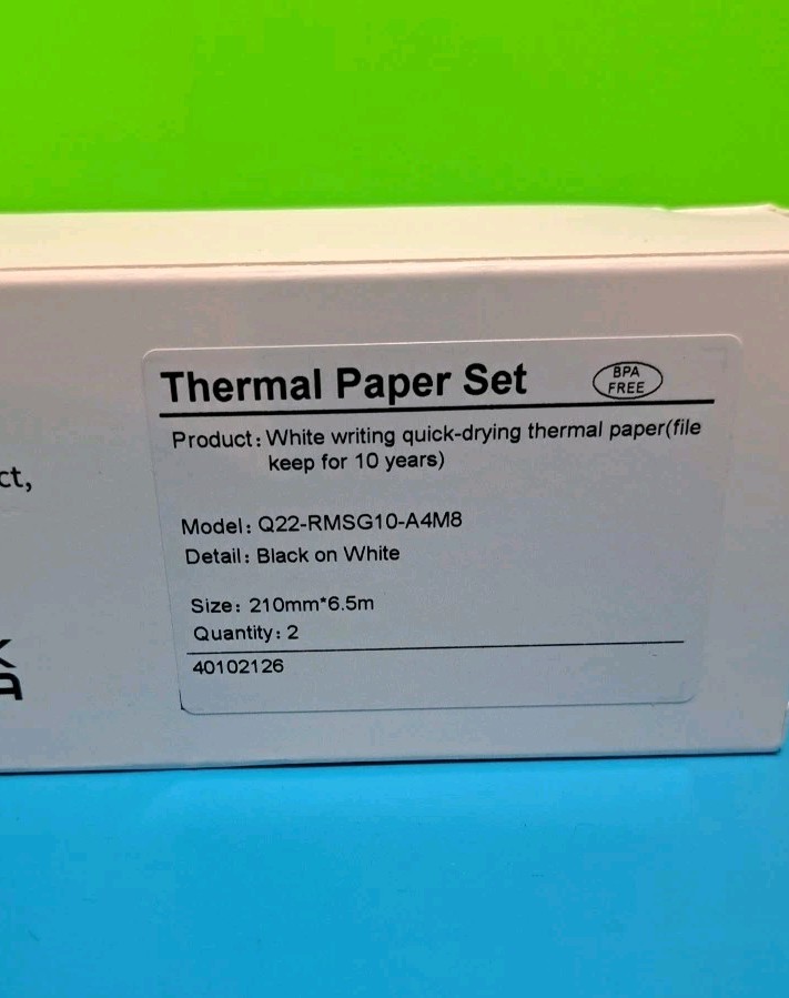 Phomemo Thermal Printer Paper Letter Size 210mm x 6.5m 2 Rolls