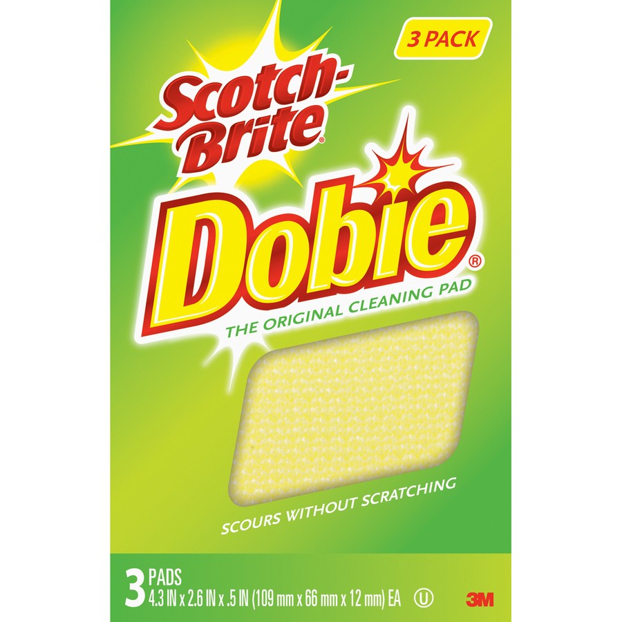 3M 7232F Scotch-Brite All Purpose Cleaning Pad 3/Pack Yellow