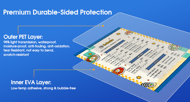 30 Pack Laminating Sheets, Hold 8.5 x 11 Inches, 3 Mil Thermal Laminating