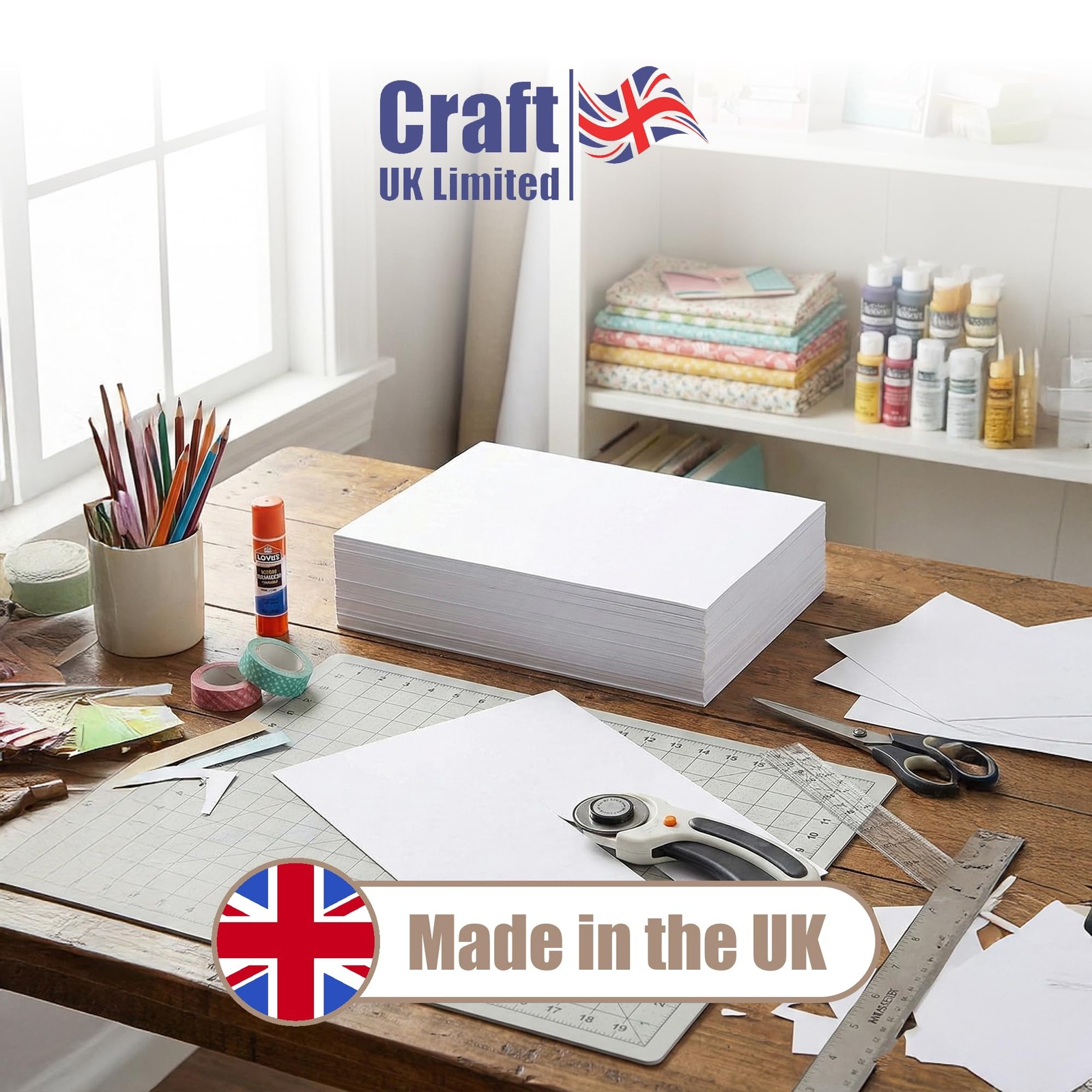 Craft UK W125, White Paper, A4, 120gsm, 100 Sheets.