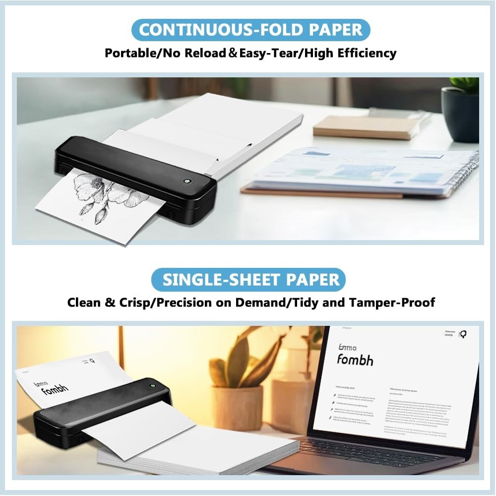 100 Sheets Thermal Printer Paper 8.5 X 11 Inch US Letter Size Thermal Paper