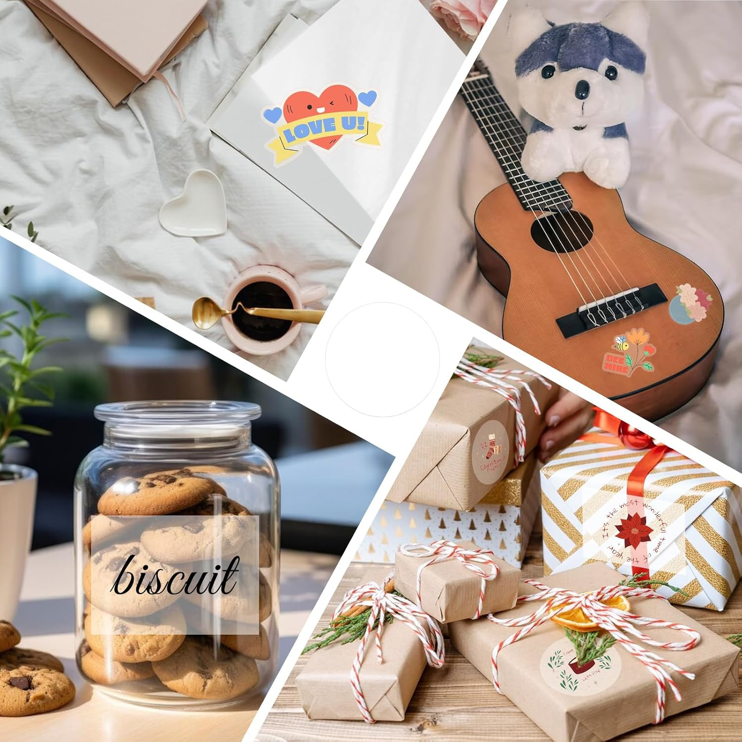 Printable Transparent Sticker Paper, Laser & Inkjet Printable 8.5 X 11 Inches