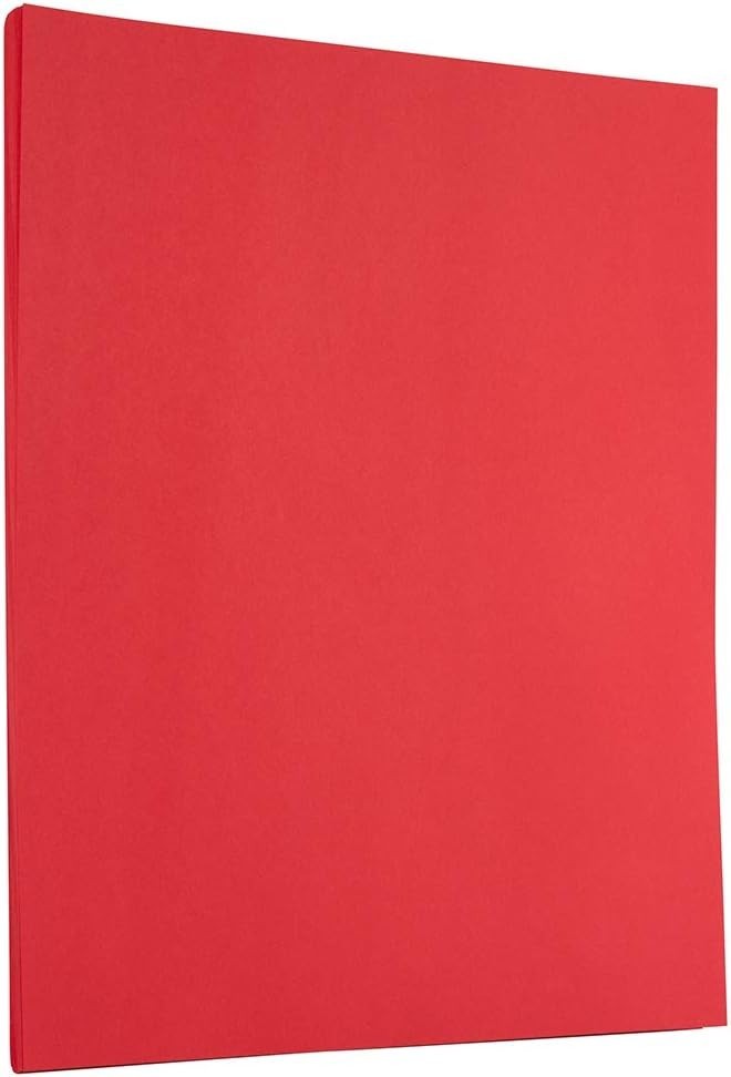 Vibrant Red 24lb Smooth-Free Paper – 8.5 x 11 – 100 Sheets for Creative Use