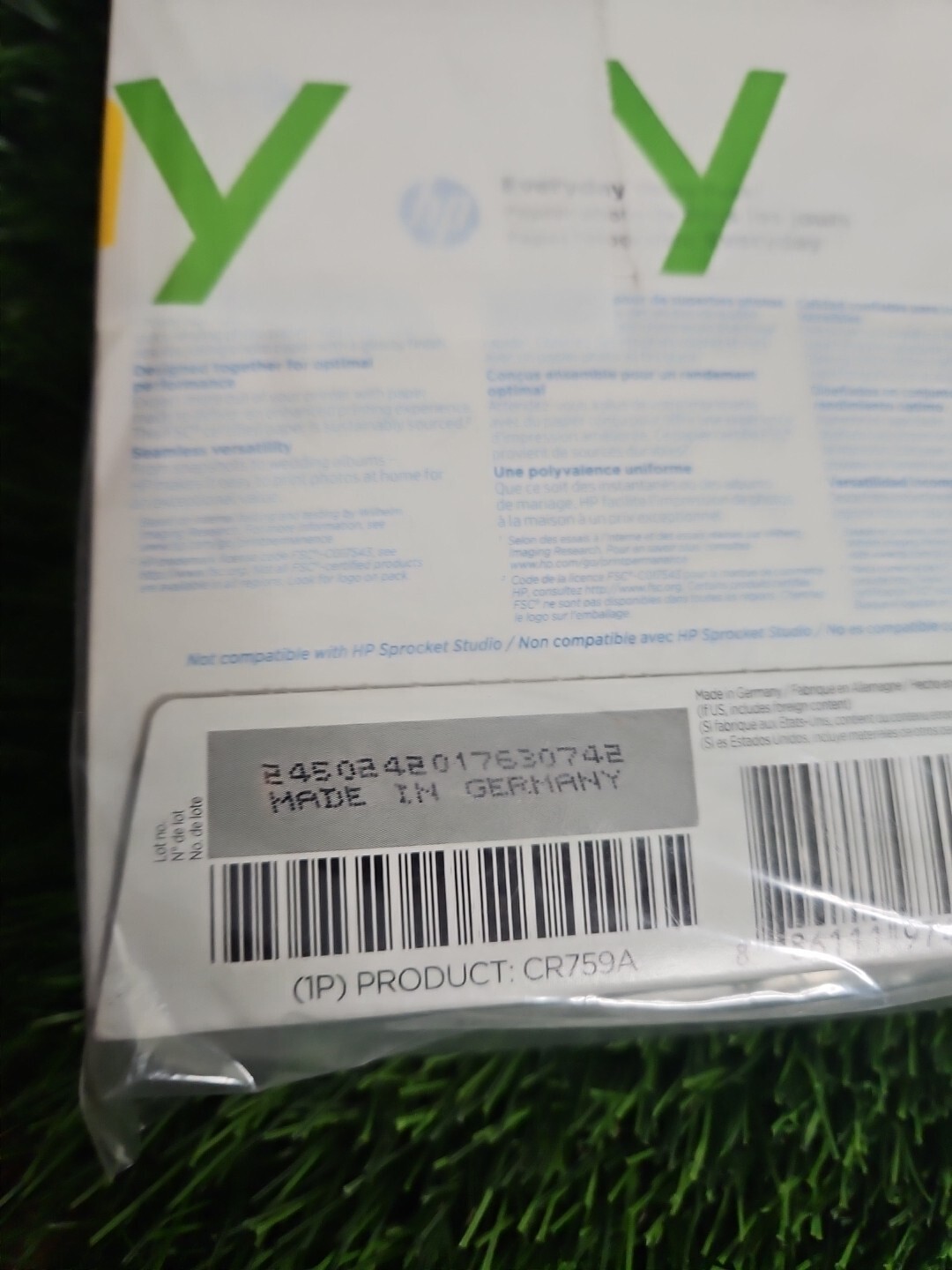 HP Everyday Photo Paper Glossy 53 Lb 4 x 6 in. 200 Total sheets