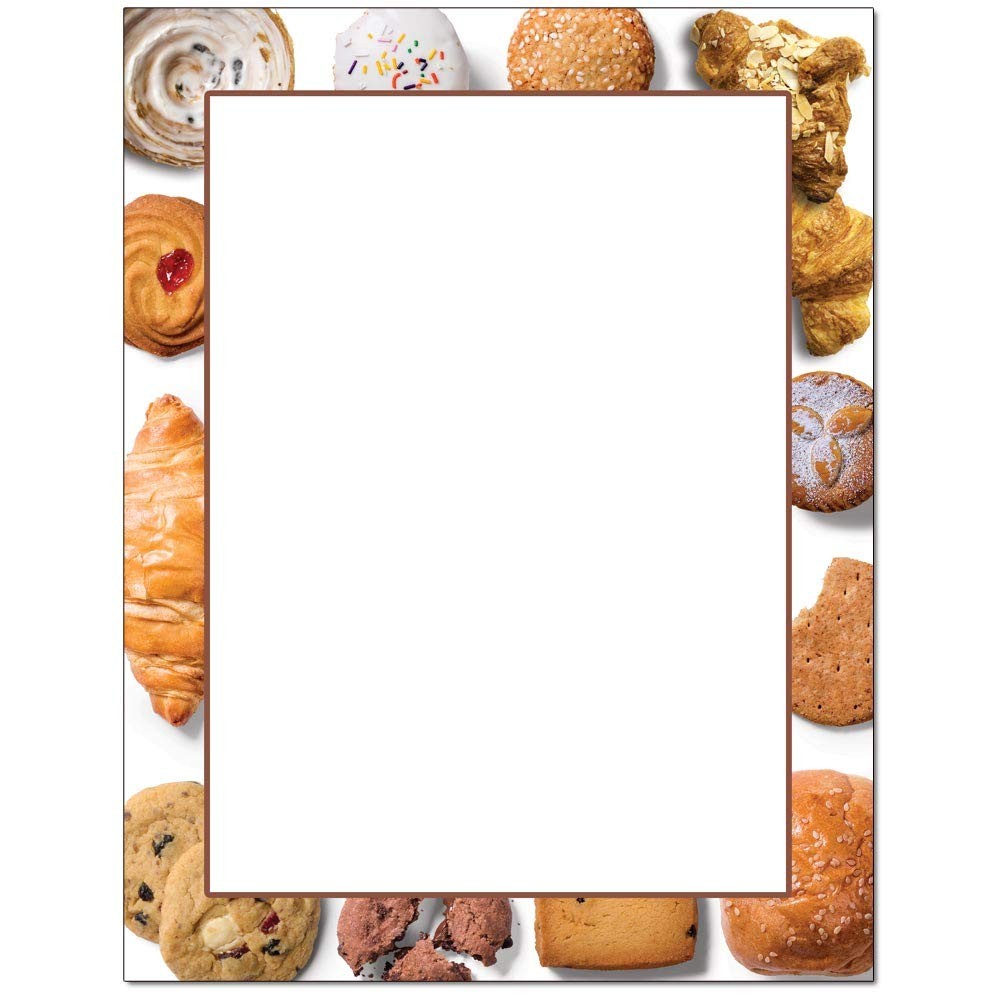 100 PCS Bakery Design Letterhead Laser & Inkjet Printer Paper Sheets