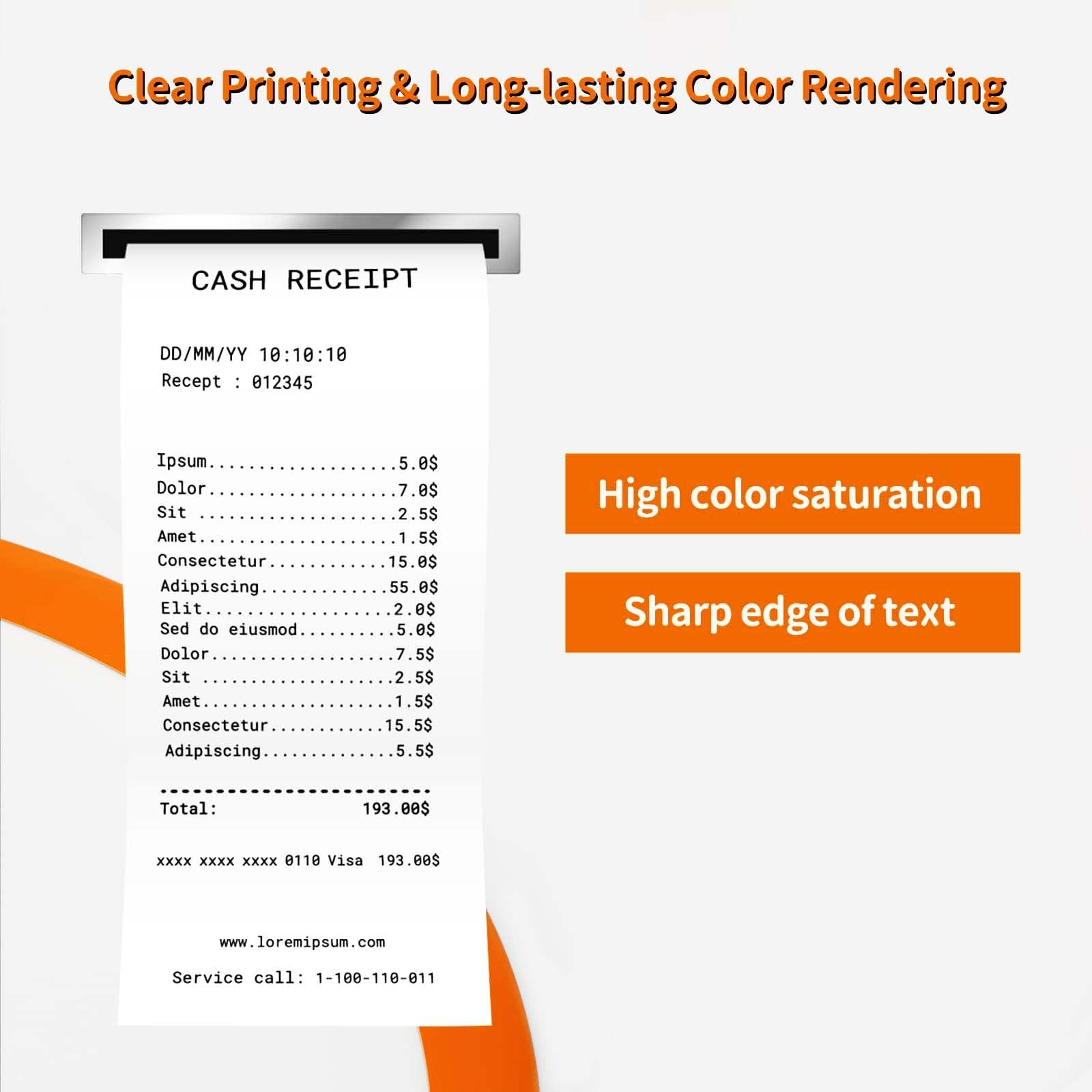 (50 Rolls) 2 1/4 x 50 Thermal Paper Receipt Rolls Premium 2 1/4″ x 50′, White