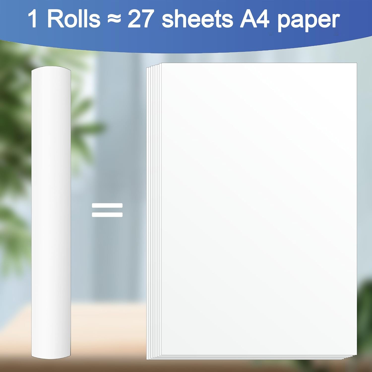 3 Rolls A4 Thermal Printer Paper Quick Dry Printing Paper 8.3×11 Inch