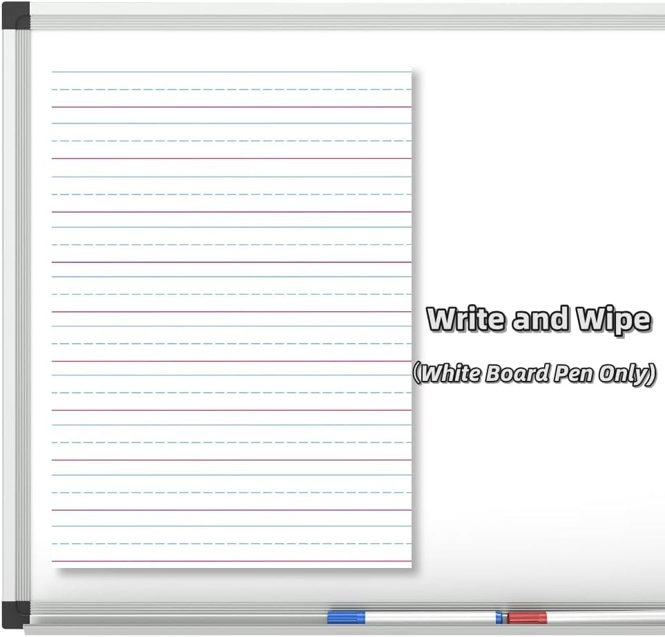 Dry-Erase Presentation Posters Set, Write & Wipe Charts Reusable Handwriting