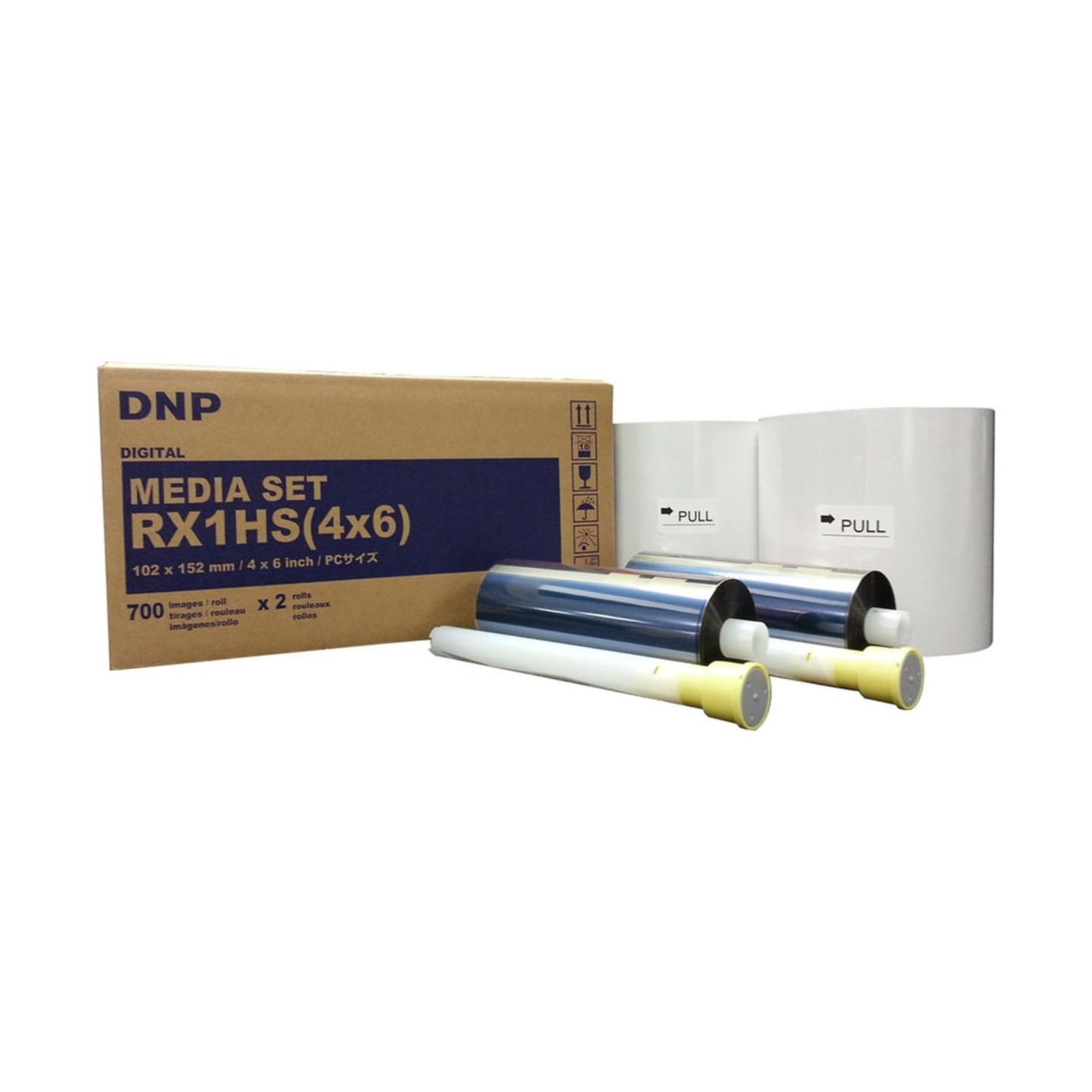 DNP 4×6″ Print Media for DS-RX1HS Dye Sub Printer; 700 Prints Per Roll; 2 Rol…