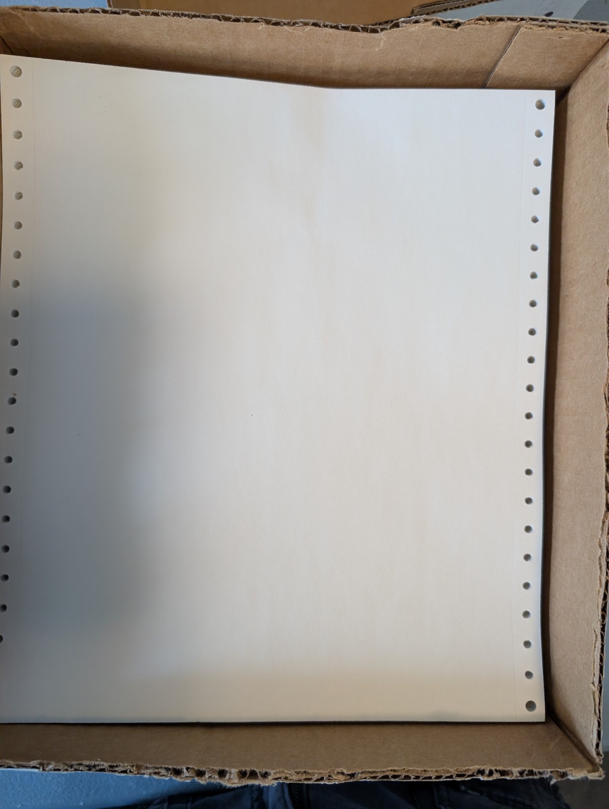 Approximately 2400 Sheets of OfficeMax Tractor Feed paper, excellent condition