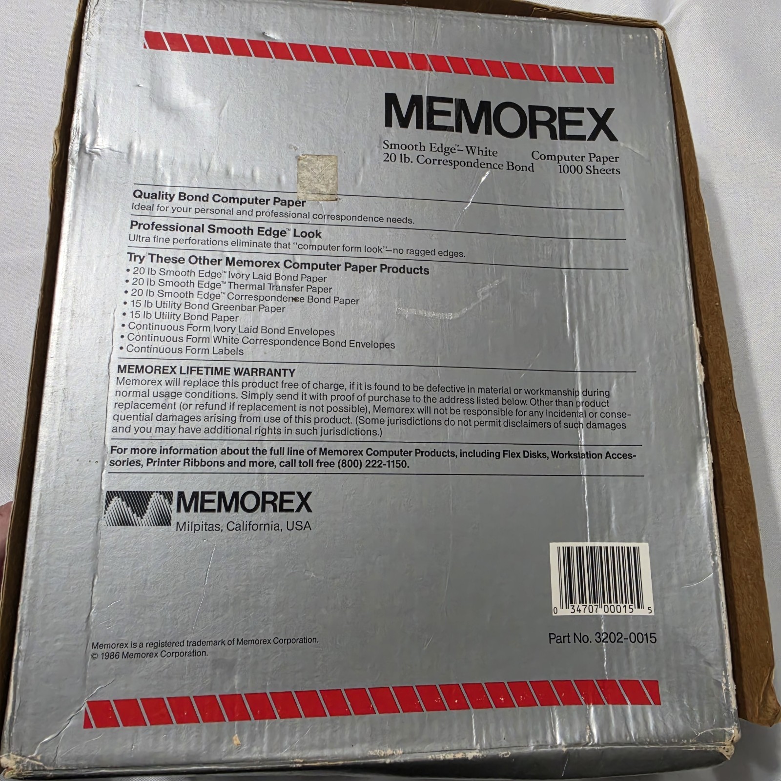 Memorex Vintage Continuous Computer Paper 1000 Sheets 9.5×11 Smooth Edge READ