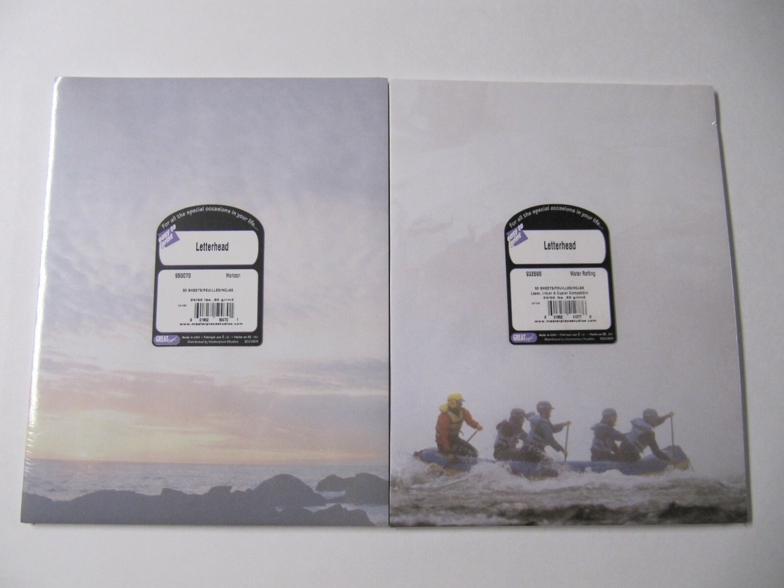 DESIGNER COMPUTER PRINTING PAPER HORIZON-WATER RAFTING LASER/INKJET COMPATIBLE