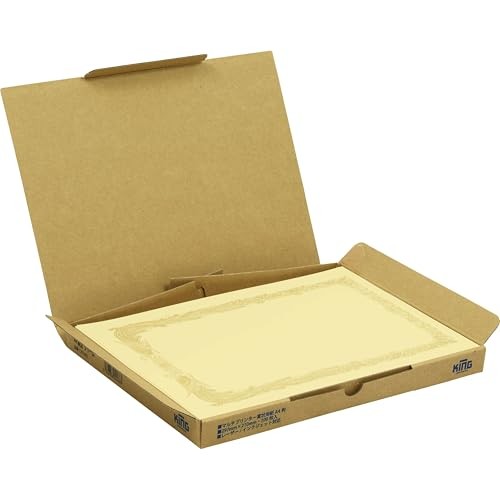 King Corporation Certificate Paper for Multi-Printers A4 Vertical Cream 100