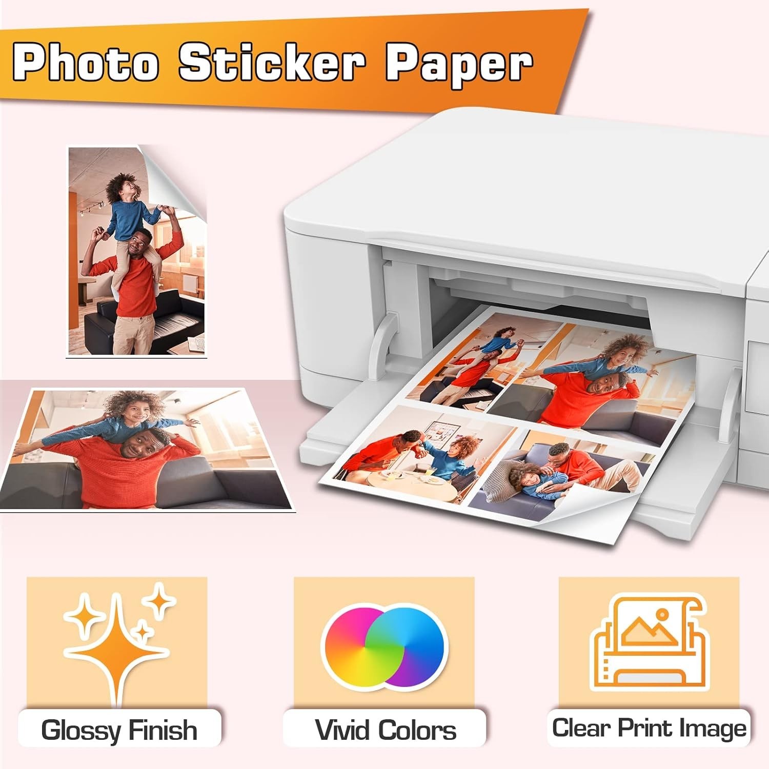 50 Sheets Koala Glossy Sticker Paper for Inkjet Printer, Printable Sticker Pa…