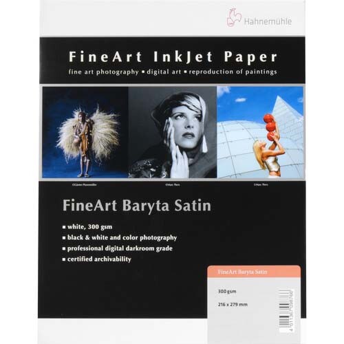 Hahnemuhle Fine Art Baryta Satin, 300gsm Inkjet Paper, 13×19 – 25 Sheets
