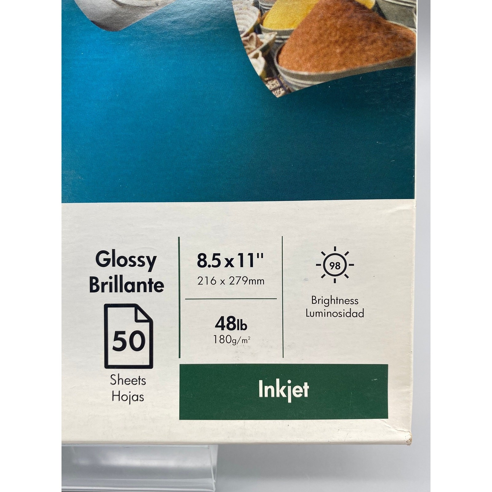 HP Brochure Paper 180g Glossy Inkjet 8.5×11 48lb 120 Sheets C6817A